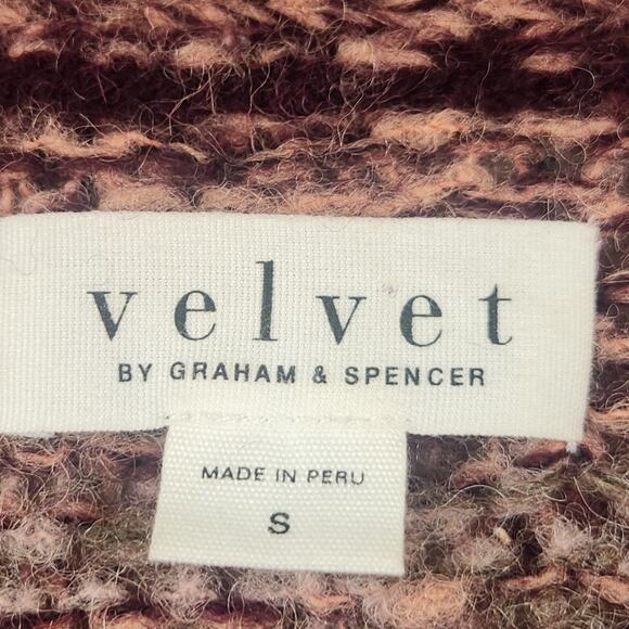 Velvet “The Lara” Sweater Women’s SZ SM Multicolor Made in Peru Alpaca EUC - Picture 5 of 15